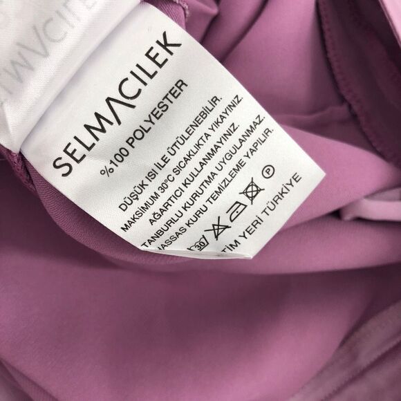 ‎SELMACILEK Pleated High Rise Pant in Lilac - Picture 14 of 14